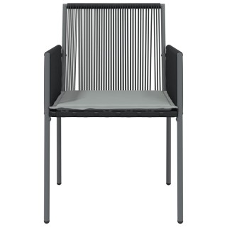 vidaXL Καρέκλες Κήπου 2 τεμ. Μαύρες 54x60,5x83,5 εκ Συνθ. Ρατάν/Μαξ...