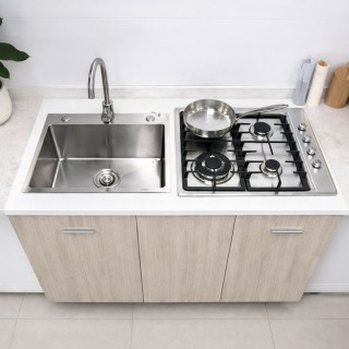 Shally Dogan Πλήρης Κουζίνα  Δρυς με Εστία 4 Καυστήρων και Νεροχύτη...