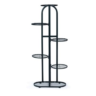 Μεταλλική Βάση για Λουλούδια 6 επιπέδων Μαύρη PJJPS0014 MODERNHOME
