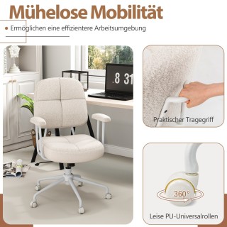 Costway Εργονομική Περιστρεφόμενη Καρέκλα Γραφείου με Μπράτσα & Ρόδ... Costway Εργονομική Περιστρεφόμενη Καρέκλα Γραφείου με Μπράτσα & Ρόδ...