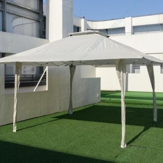 Costway Ρυθμιζόμενο Κιόσκι Κήπου 4x4μ με Διπλή Οροφή & Μεταλλικό Σκ... Costway Ρυθμιζόμενο Κιόσκι Κήπου 4x4μ με Διπλή Οροφή & Μεταλλικό Σκ...