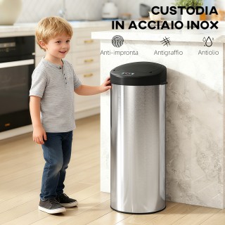 HOMCOM Κάδος Απορριμμάτων 55L με Αισθητήρα για Αυτόματο Άνοιγμα και... HOMCOM Κάδος Απορριμμάτων 55L με Αισθητήρα για Αυτόματο Άνοιγμα και...