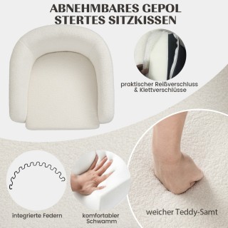 Costway Σετ Στρογγυλής Πολυθρόνας και Οθωμανής με Μαλακό Βελούδο 6... Costway Σετ Στρογγυλής Πολυθρόνας και Οθωμανής με Μαλακό Βελούδο 6...