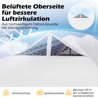 Costway Λευκό αναδιπλούμενο κιόσκι κήπου Pop-Up 3 x 3 μ. με 4 σακιά...