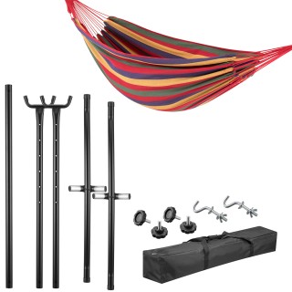 BAKAJI Αιώρα Κήπου Βραζιλιάνικη Πολύχρωμες Ρίγες 285 x 110 x 122 ε... BAKAJI Αιώρα Κήπου Βραζιλιάνικη Πολύχρωμες Ρίγες 285 x 110 x 122 ε...