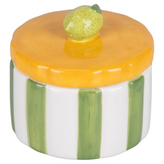 Villa dEste Home Κεραμική Ζαχαριέρα 160 ml με Καπάκι Σχεδίου Λεμονι...