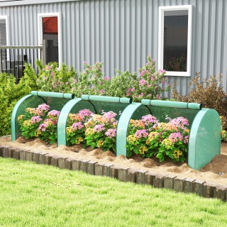 Outsunny Θερμοκήπιο Κήπου σε Σχήμα Τούνελ από Ατσάλι και Πλαστικό P...