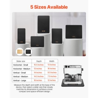 VEVOR Μαύρος Συρόμενος Δίσκος 10.5 x 13 ιντσών για Καφετιέρα CFSBHK... VEVOR Μαύρος Συρόμενος Δίσκος 10.5 x 13 ιντσών για Καφετιέρα CFSBHK...