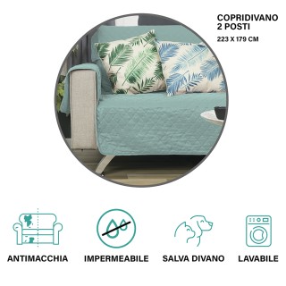 Galileo Αδιάβροχο και ανθεκτικό στους λεκέδες κάλυμμα καναπέ 2 θέσε...