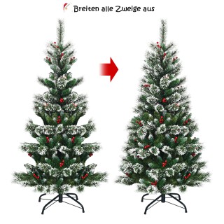 Costway Τεχνητό Χριστουγεννιάτικο Δέντρο 150 εκ. με Χιονονιφάδες, Κ... Costway Τεχνητό Χριστουγεννιάτικο Δέντρο 150 εκ. με Χιονονιφάδες, Κ...