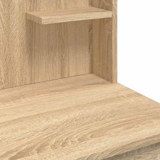 vidaXL Τουαλέτα Μακιγιάζ με LED Φώτα Sonoma Oak 96x40x142 εκ. 837894