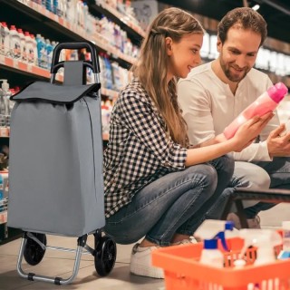 Costway 35L Πτυσσόμενο Καρότσι Αγορών με Αποσπώμενη Τσάντα & Πλαϊνή... Costway 35L Πτυσσόμενο Καρότσι Αγορών με Αποσπώμενη Τσάντα & Πλαϊνή...