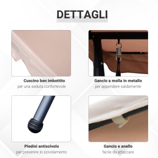 Outsunny 2 σε 1 κουνιστή καρέκλα εξωτερικού χώρου για 3 άτομα μετατ... Outsunny 2 σε 1 κουνιστή καρέκλα εξωτερικού χώρου για 3 άτομα μετατ...