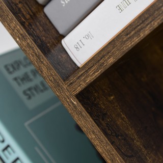 Σχεδιασμός βιβλιοθήκης Homcom σε βιομηχανικό στυλ ξύλινο δέντρο με ...