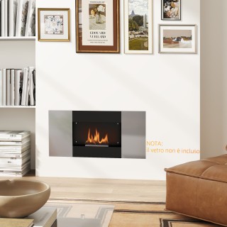 HOMCOM Τζάκι Βιοαιθανόλης 0.9L Τοίχου με Προστατευτικό Πάνελ, από ... HOMCOM Τζάκι Βιοαιθανόλης 0.9L Τοίχου με Προστατευτικό Πάνελ, από ...