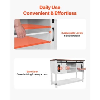 VEVOR Τραπέζι Καφέ 4 Επιπέδων με Πόρτες Αχυρώνα για Σαλόνι DBSZSJSG... VEVOR Τραπέζι Καφέ 4 Επιπέδων με Πόρτες Αχυρώνα για Σαλόνι DBSZSJSG...