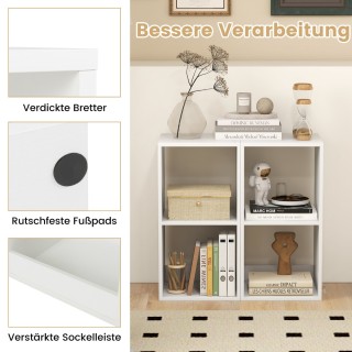 Costway  Μοντέρνα και Κομψή Βιβλιοθήκη Διπλού Ανοιχτού Σχεδιασμού μ...