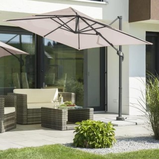 BAKAJI  Ομπρελόκηπος Αποκεντρωμένος Αίσθηση 3x3 Αλουμίνιο Κεκλιμένο...