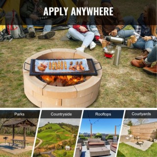 VEVOR Σχάρα Ψησίματος 32 Ορθογώνια για Τζάκι από Βαρέως Τύπου Χάλυβ...