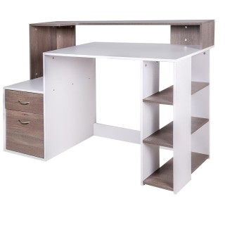 BAKAJI Γραφείο με Συρταριέρα Βιβλιοθήκη Θέση Σαρωτή Τραπέζι Υπολογ... BAKAJI Γραφείο με Συρταριέρα Βιβλιοθήκη Θέση Σαρωτή Τραπέζι Υπολογ...