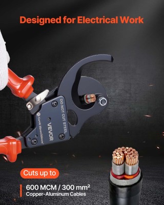 VEVOR Κόφτης Καλωδίων με Καστάνια, Λεπίδες από Ελατηριωτό Ατσάλι, P...