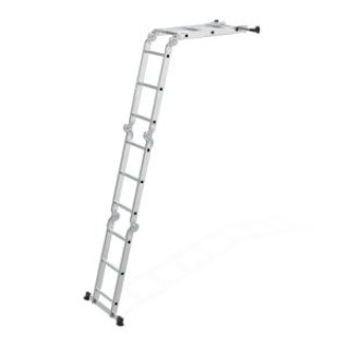 ModernHome Πτυσσόμενη Σκάλα Αλουμινίου 4x3 Μέγιστο Βάρος 150 kg WK4...