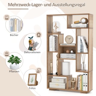 Μοντέρνα Γεωμετρική Βιβλιοθήκη με Ανοιχτά Ράφια 70 x 20 x 120cm JV1... Μοντέρνα Γεωμετρική Βιβλιοθήκη με Ανοιχτά Ράφια 70 x 20 x 120cm JV1...