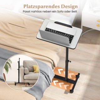 Costway Ρυθμιζόμενο Τραπέζι Κρεβατιού με Ρόδες, Κλίση & Περιστροφή ... Costway Ρυθμιζόμενο Τραπέζι Κρεβατιού με Ρόδες, Κλίση & Περιστροφή ...