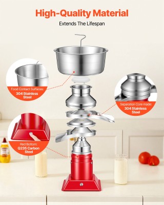 VEVOR Ηλεκτρικός Διαχωριστής Κρέμας Γάλακτος 60L/ώρα, 10.500 σ.α.λ.... VEVOR Ηλεκτρικός Διαχωριστής Κρέμας Γάλακτος 60L/ώρα, 10.500 σ.α.λ....