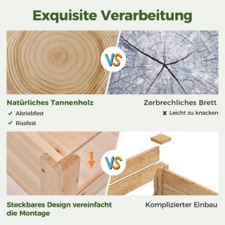 Costway Καινοτόμο Υπερυψωμένο Παρτέρι Κήπου με Ακρυλικές Πλάκες GT4...