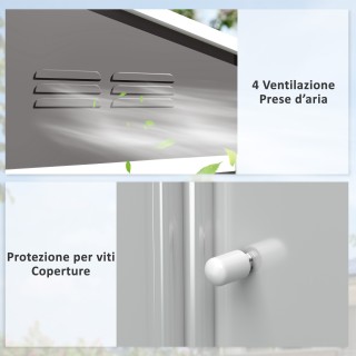 Outsunny Μεταλλικό Σπιτάκι Κήπου 2.3x1.7 μ με Αεραγωγούς και Διπλή ... Outsunny Μεταλλικό Σπιτάκι Κήπου 2.3x1.7 μ με Αεραγωγούς και Διπλή ...