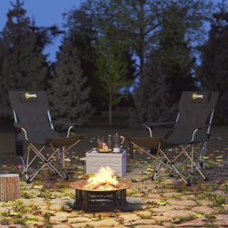 Outsunny Σετ 2 Πτυσσόμενες Καρέκλες Κατασκήνωσης με Αποσπώμενο Υποπ... Outsunny Σετ 2 Πτυσσόμενες Καρέκλες Κατασκήνωσης με Αποσπώμενο Υποπ...