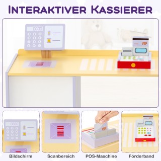 Costway Ξύλινο Παιδικό Κατάστημα με Πλαϊνό Πάγκο Μωβ 89 x 57 x 80 c... Costway Ξύλινο Παιδικό Κατάστημα με Πλαϊνό Πάγκο Μωβ 89 x 57 x 80 c...
