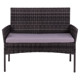 Galileo Σετ κήπου 4 θέσεων με μαξιλάρια σε χρώμα taupe, κορυφή τραπ...