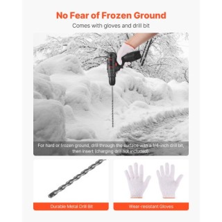 VEVOR 100 Τεμάχια Ανακλαστικοί Οδηγοί Δρόμου 72 in Στύλοι Για Χιόνι...