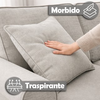 Shally Dogan Διθέσιος Γκρι Καναπές-Κρεβάτι με Εργονομικό Μαξιλάρι M...