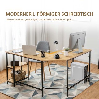 Costway Γραφείο σε σχήμα L για Gaming και Γραφή - Μεταλλική Κατασκ... Costway Γραφείο σε σχήμα L για Gaming και Γραφή - Μεταλλική Κατασκ...