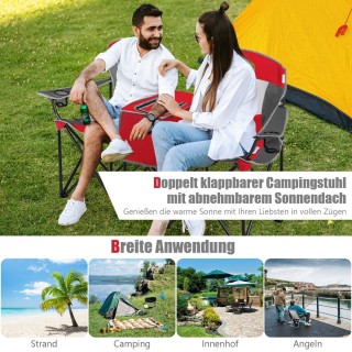 Costway Διπλή Καρέκλα Αγάπης Εξωτερικού Χώρου με Ρυθμιζόμενη Ομπρέ... Costway Διπλή Καρέκλα Αγάπης Εξωτερικού Χώρου με Ρυθμιζόμενη Ομπρέ...