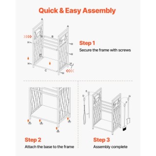 VEVOR Εσωτερική Ξυλοθήκη με Εργαλεία Τζακιού, 2 Επιπέδων, Αντοχή έ... VEVOR Εσωτερική Ξυλοθήκη με Εργαλεία Τζακιού, 2 Επιπέδων, Αντοχή έ...