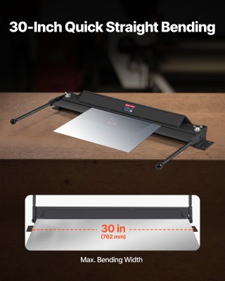 VEVOR Βαρέος Τύπου Φρένο Κάμψης Λαμαρίνας 18 Ga 0-135° 30ίντσες YTH...