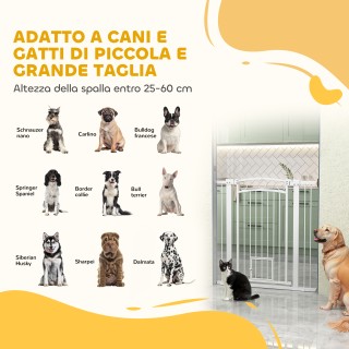 PawHut  Ρυθμιζόμενο Πόρτα για Σκύλους από 76-104 εκ., Ψηλή Πόρτα 10...