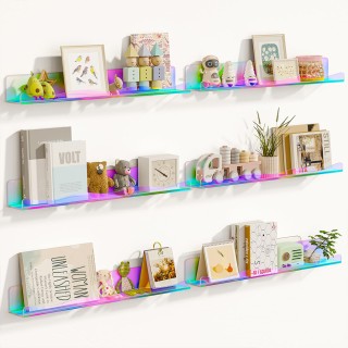 BAKAJI 6 x Πολύχρωμα Ράφια Τοίχου Πολυλειτουργικοί Οργανωτές 38x10... BAKAJI 6 x Πολύχρωμα Ράφια Τοίχου Πολυλειτουργικοί Οργανωτές 38x10...