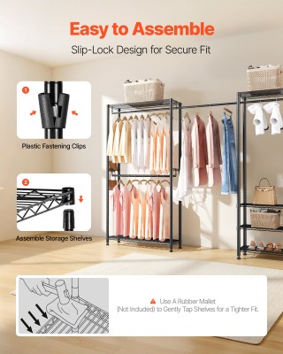 VEVOR Ανθεκτικό Ράφι Ρούχων με Χωρητικότητα 363 kg SLJTCYJ4G6C623ON... VEVOR Ανθεκτικό Ράφι Ρούχων με Χωρητικότητα 363 kg SLJTCYJ4G6C623ON...