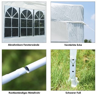 Costway Πολυτελής Τέντα Κήπου 3x3m με Αποσπώμενα Πλευρικά Τοιχώματ... Costway Πολυτελής Τέντα Κήπου 3x3m με Αποσπώμενα Πλευρικά Τοιχώματ...