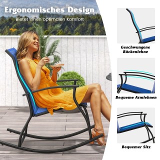 Costway Σετ 2 Κουνιστές Καρέκλες με ψηλή πλάτη και αναπνεύσιμο ύφασ... Costway Σετ 2 Κουνιστές Καρέκλες με ψηλή πλάτη και αναπνεύσιμο ύφασ...