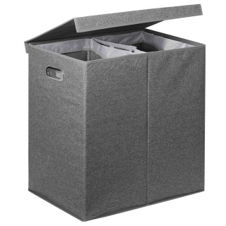 BAKAJI Καλάθι Απλύτων με Διπλό Χώρισμα και Μεταλλική Λαβή 02842254