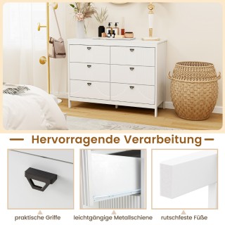 Πολυλειτουργικό Ντουλάπι Αποθήκευσης 106 x 40 x 79 cm με 6 Συρτάρια...