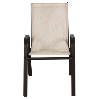 Galileo Εξωτερική καρέκλα με μπράτσα από ανθρακούχο χάλυβα, PVC και...