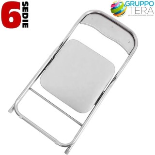 BAKAJI  Σετ 6 Καρέκλες Επενδυμένες Πτυσσόμενες Εξοικονόμησης Χώρου ...