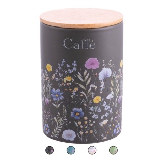 Galileo Σετ 4 τμχ Βάζο 750 ml από κεραμικό με μπαμπού καπάκι Jardin...